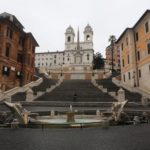ROME, ITALY - MARCH 13: The Spanish Steps are seen completely empty on March 13, 2020 in Rome, Italy. Rome's streets were eerily quiet on the second day of a nationwide shuttering of schools, shops and other public places. Italy has more than 15,000 confirmed cases of COVID-19 and over a thousand related deaths. (Photo by Marco Di Lauro/Getty Images)