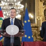 Former President of the European Central Bank Mario Draghi delivers a speech after a meeting with Italian President Sergio Mattarella at the Quirinale Palace for consultations to form new government following the resignation of Prime Minister Giuseppe Conte, in Rome, Italy, 03 February 2021. ANSA/ FRANCESCO AMMENDOLA / QUIRINAL PRESS OFFICE +++ NO SALES, EDITORIAL USE ONLY +++