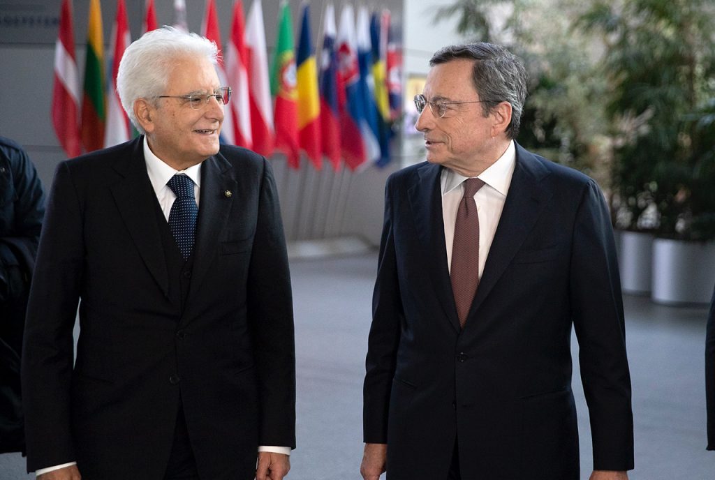 Francoforte - Il Presidente della Repubblica Sergio Mattarella con Mario Draghi, Presidente della Banca Centrale Europea, oggi  28 ottobre 2019. (Foto di Paolo Giandotti - Ufficio per la Stampa e la Comunicazione della Presidenza della Repubblica)