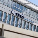 Der Standort des französichen Vermögensverwalter Amundi Asset Management in München. Amundi ist die größte Vermögensverwaltung Europas und die achtgrößte der Welt. Amundi ist seit 2015 an der Börse gelistet und im Mid-Cap Index CAC MID 60. (Photo by Alexander Pohl/Sipa USA)/30141557//2006271102